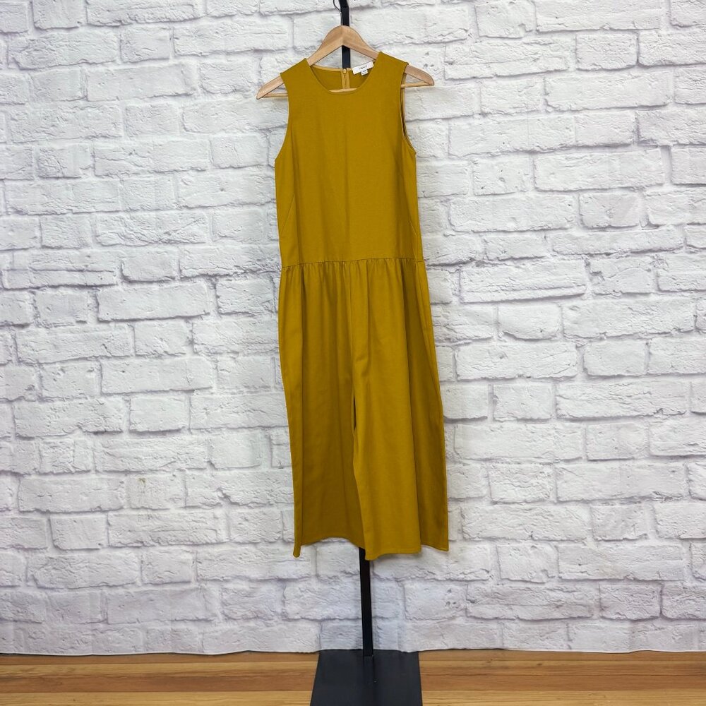 IGWT In God We Trust Goldenrod Drop Waist Wide Leg Cropped Jumpsuit